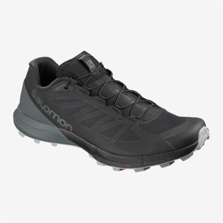 Salomon SENSE PRO 3 Mens Trail Running Shoes Black UK UDQG